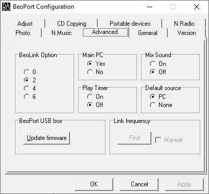 Beoport Advanced Tab