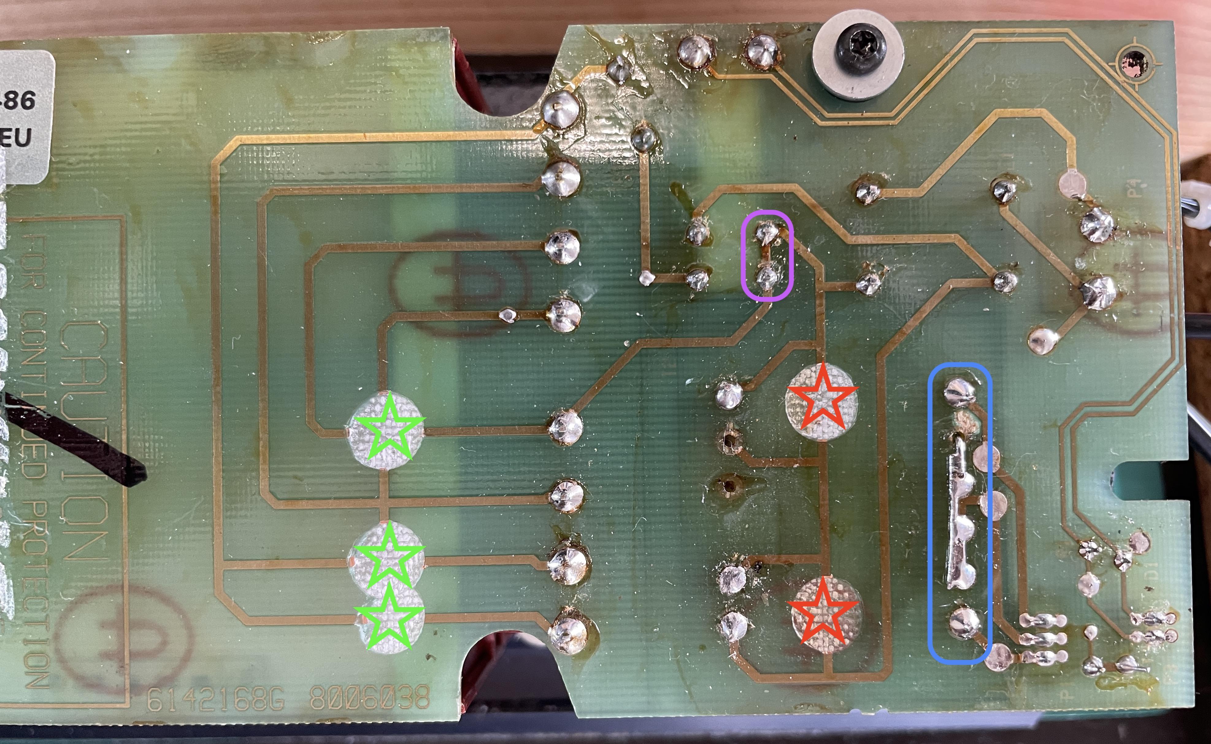 PSU PCB - Traces & No Continuity measured b