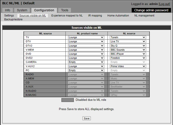 Sources visible on ML