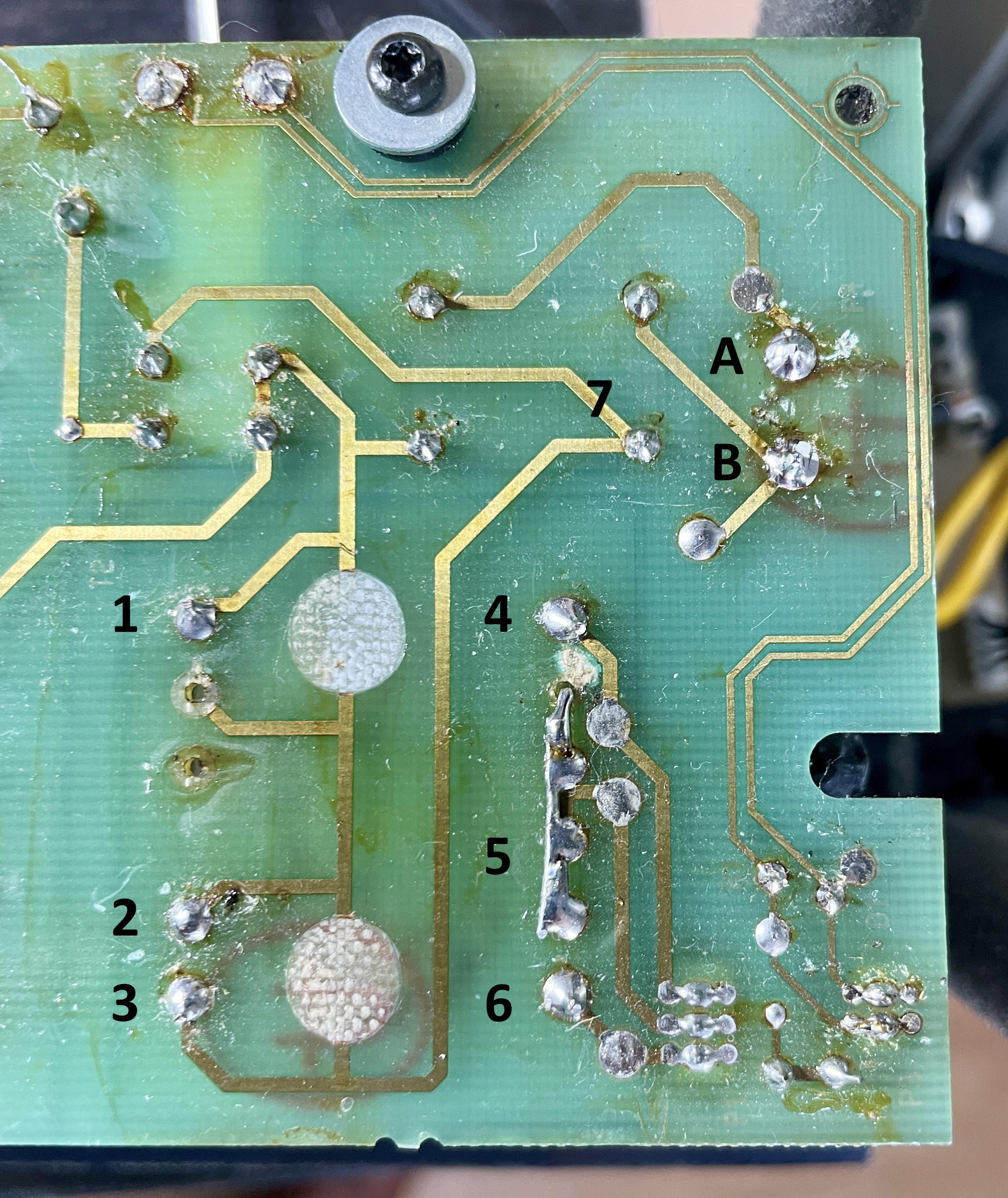 PSU PCB - 230 to T2 pins (a)